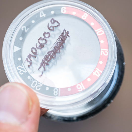 Rolex faded Serif „Coke“ Inlay | Insert | Einlage schwarz für GMT-Master 16700 | 16710 | 16760 Saphir Modelle