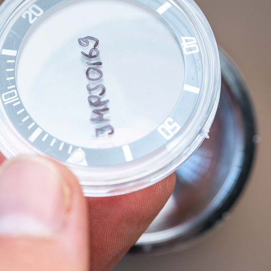 Rolex Inlay / Insert "faded blue" for Submariner 16610 / 16800 with tritium pearl