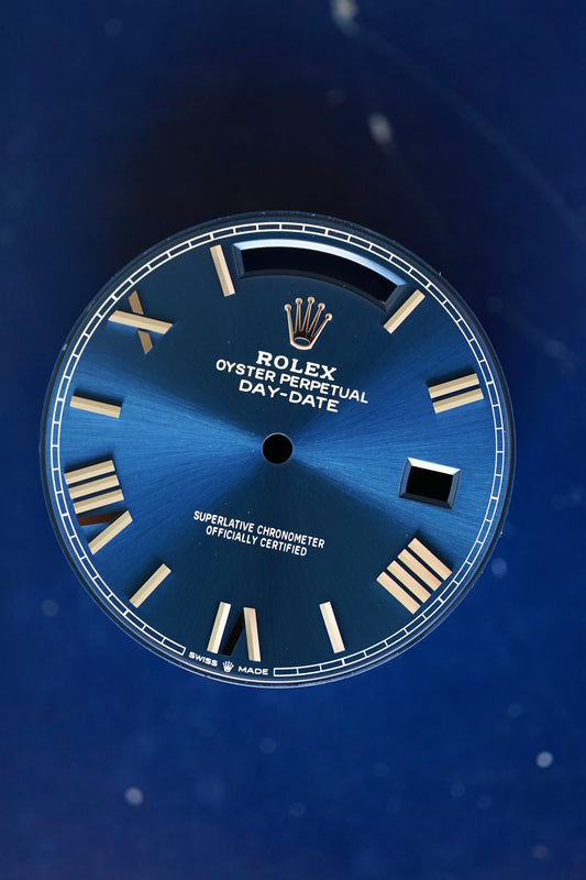 Rolex ‘blue roman’ dial for Day-Date 40 mm 228239 | 228206 | 228349 and others