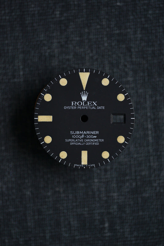 Rolex matte dial for Submariner 16800 with tritium lime