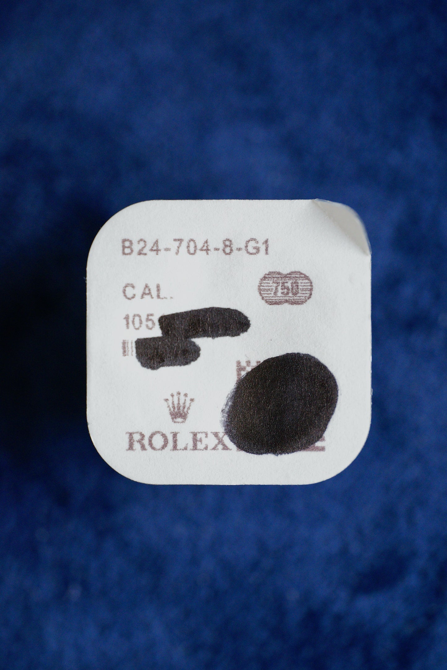 Rolex NOS yellow gold crown 18 kt B24-704-8-G1
