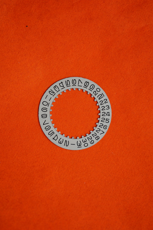 Rolex Datumscheibe silber für Cal. 3035 und andere "open 6 & open 9"
