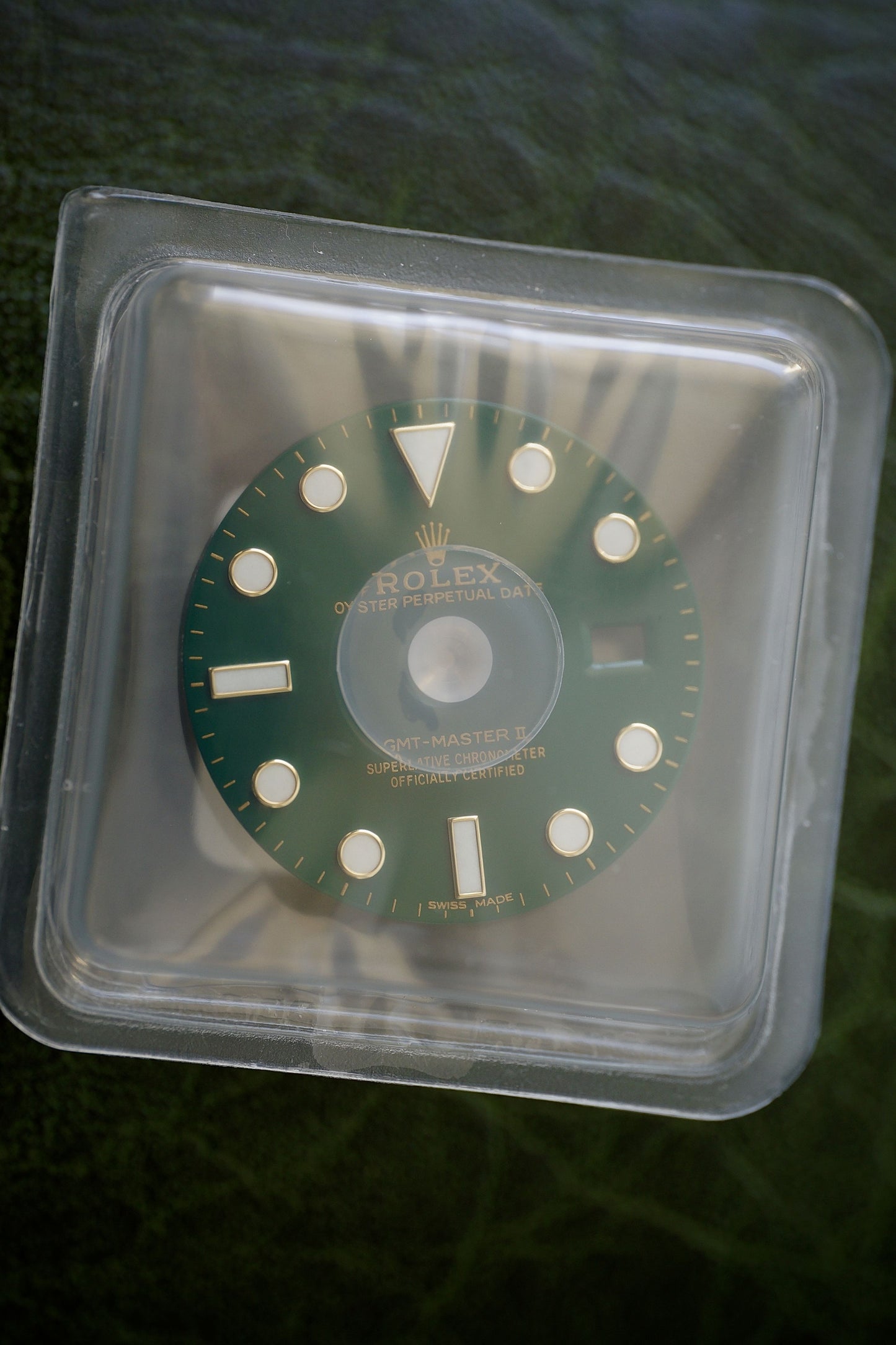 Rolex NOS green dial & hands for GMT-Master II 116718 / 116718LN in blister (sealed)