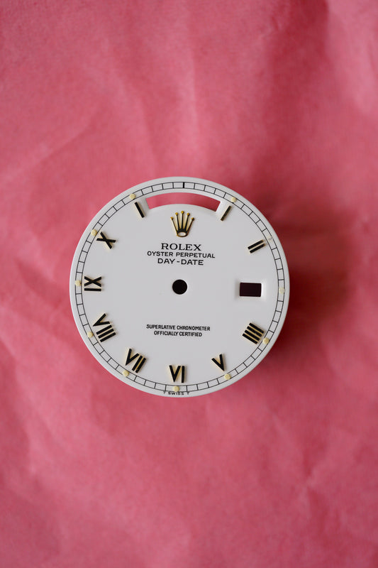 Rolex NOS white roman dial for Day-Date 36 mm 18238 / 18038 and others