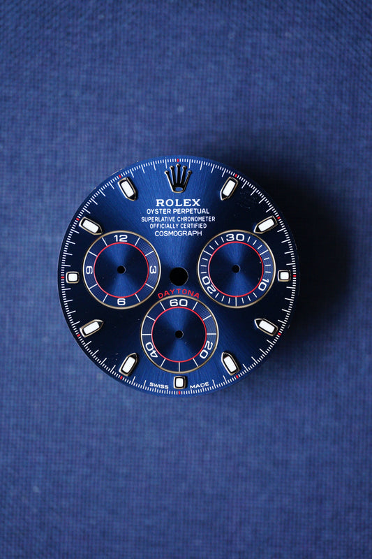 Rolex Zifferblatt für Daytona 116519 / 116509 / 116520 Blue Daytona Racing Dial samt Zeigern