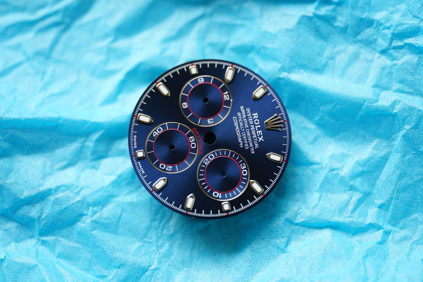 Rolex dial for Daytona 116519 / 116509 / 116520 Blue Daytona Racing Dial NOS