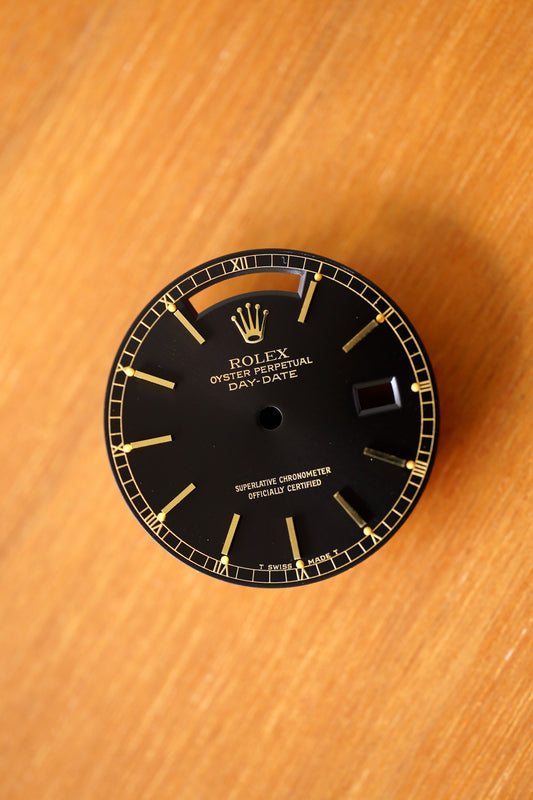 Rolex Zifferblatt schwarz für Day-Date 36 mm 18238 / 18038 / 118238 und andere Tritium