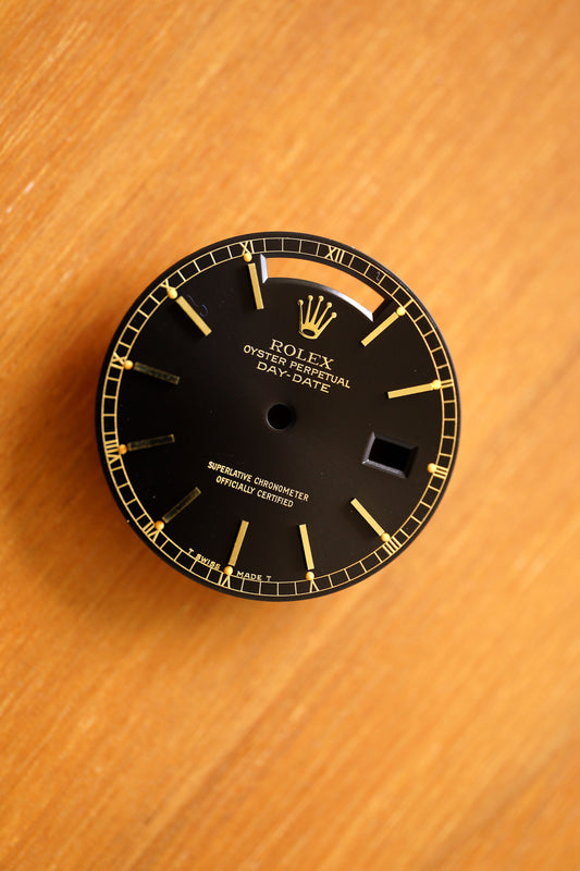 Rolex Zifferblatt schwarz für Day-Date 36 mm 18238 / 18038 / 118238 und andere Tritium
