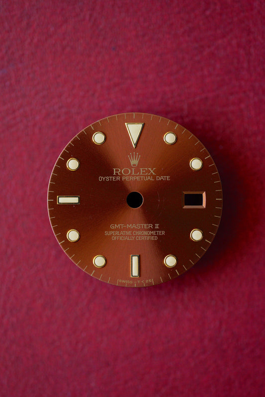 Rolex Tiger Eye Zifferblatt braun-rot für GMT-Master 16753 | 16758 Tritium Version