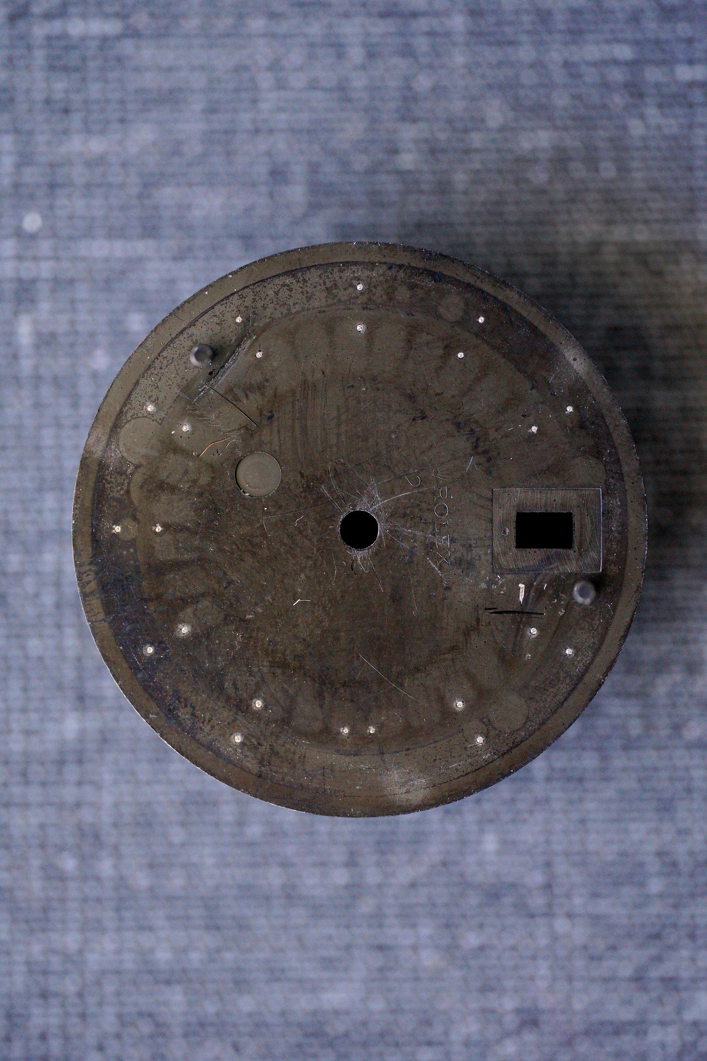 Rolex dial for Oysterquartz 17014 black white gold index