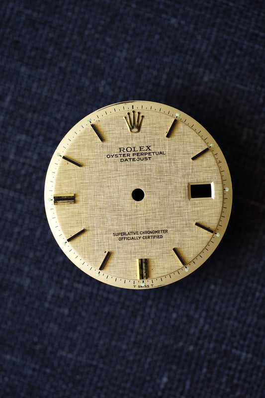 Rolex "Linen" dial for 1601 | 1603 steel gold or solid gold versions - in very good condition