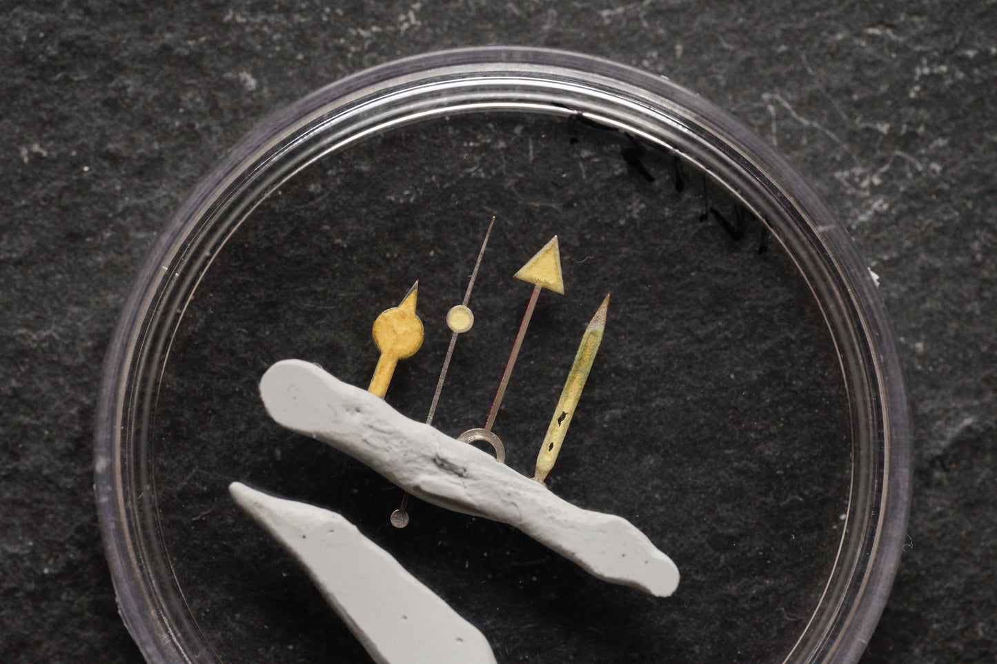 Rolex "Pumpkin" Zeigersatz für GMT-Master 1675 Tritium mit starker Patina (handset)