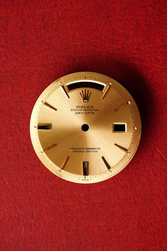 Rolex "Door Stop Dial" Champagne Dial & Hands Game for Rose Gold Day-Date 1803 Tritium