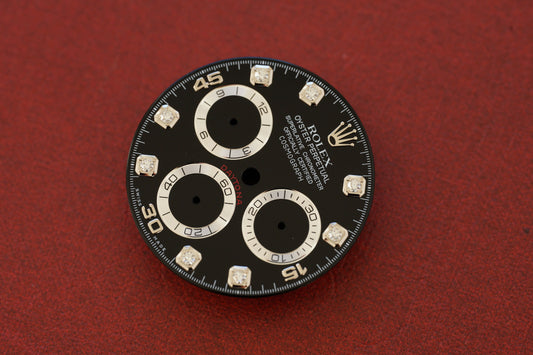 Rolex Diamant Zifferblatt schwarz für Daytona 116520 | 116509 | 116519 | 116500