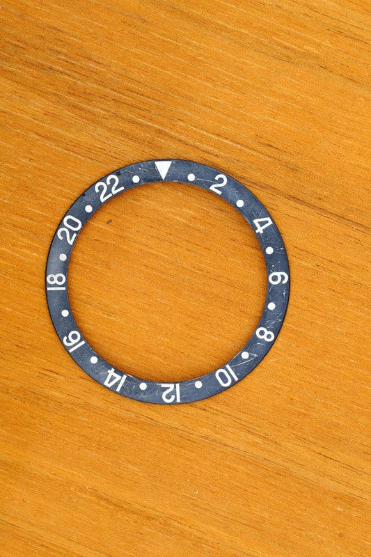 Rolex blue faded Serif Inlay | Einlage schwarz für GMT-Master 16700 | 16710 | 16760 Saphir Modelle