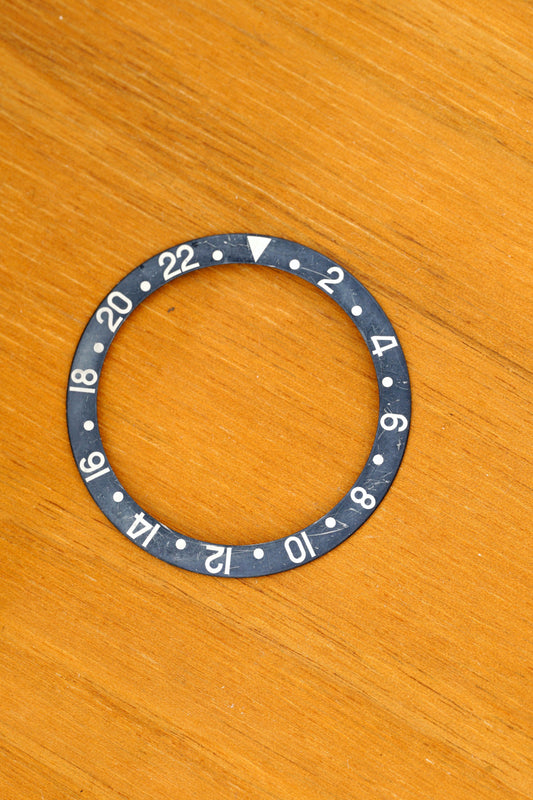 Rolex blue faded Serif Inlay | Einlage schwarz für GMT-Master 16700 | 16710 | 16760 Saphir Modelle