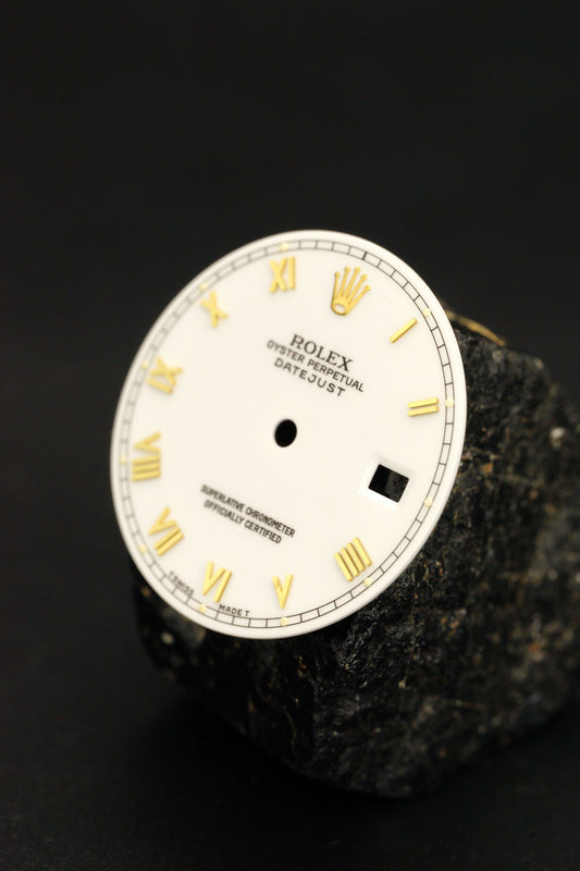 Rolex "White Roman" Zifferblatt für Datejust 16013 | 16018 | 16233 | 16238 Tritium