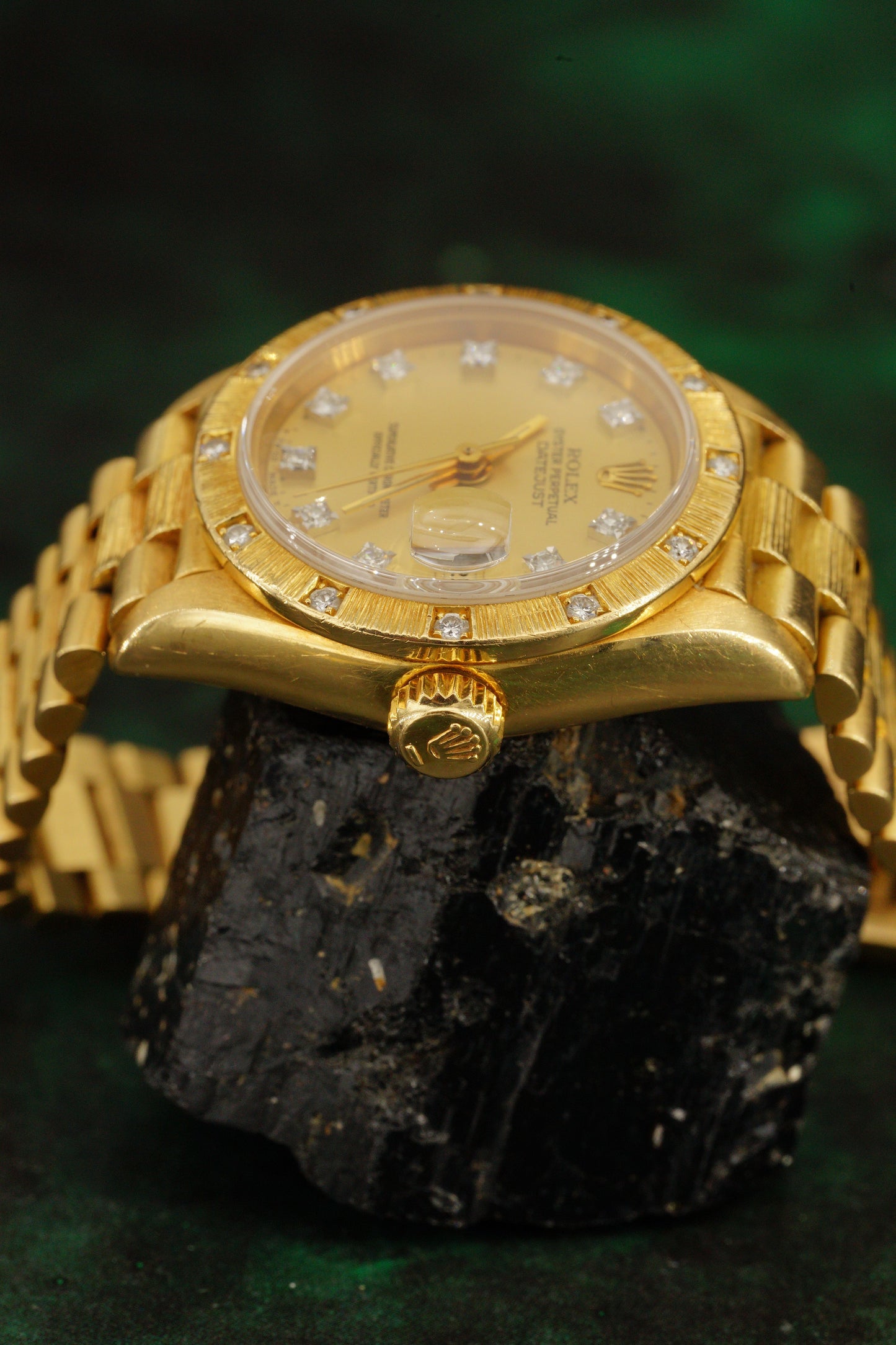 Rolex Lady Date-Just Präsident | Ref. 69288 | Diamant Blatt und Lünette | Borke