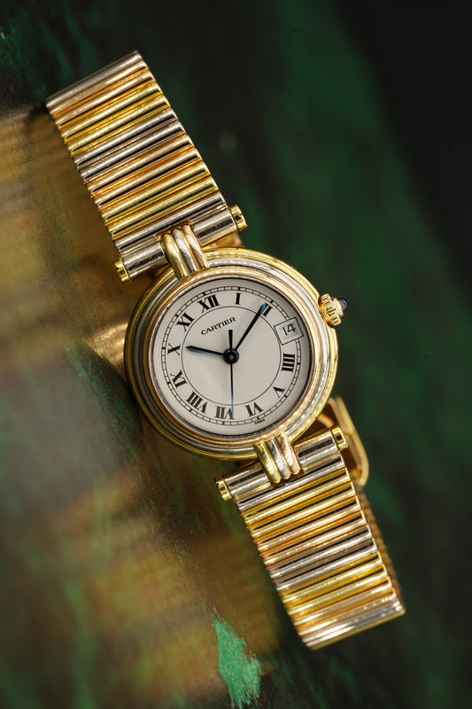 Cartier Lady VENDOME Date | Trinity | Tricolor | with Gold Bracelet