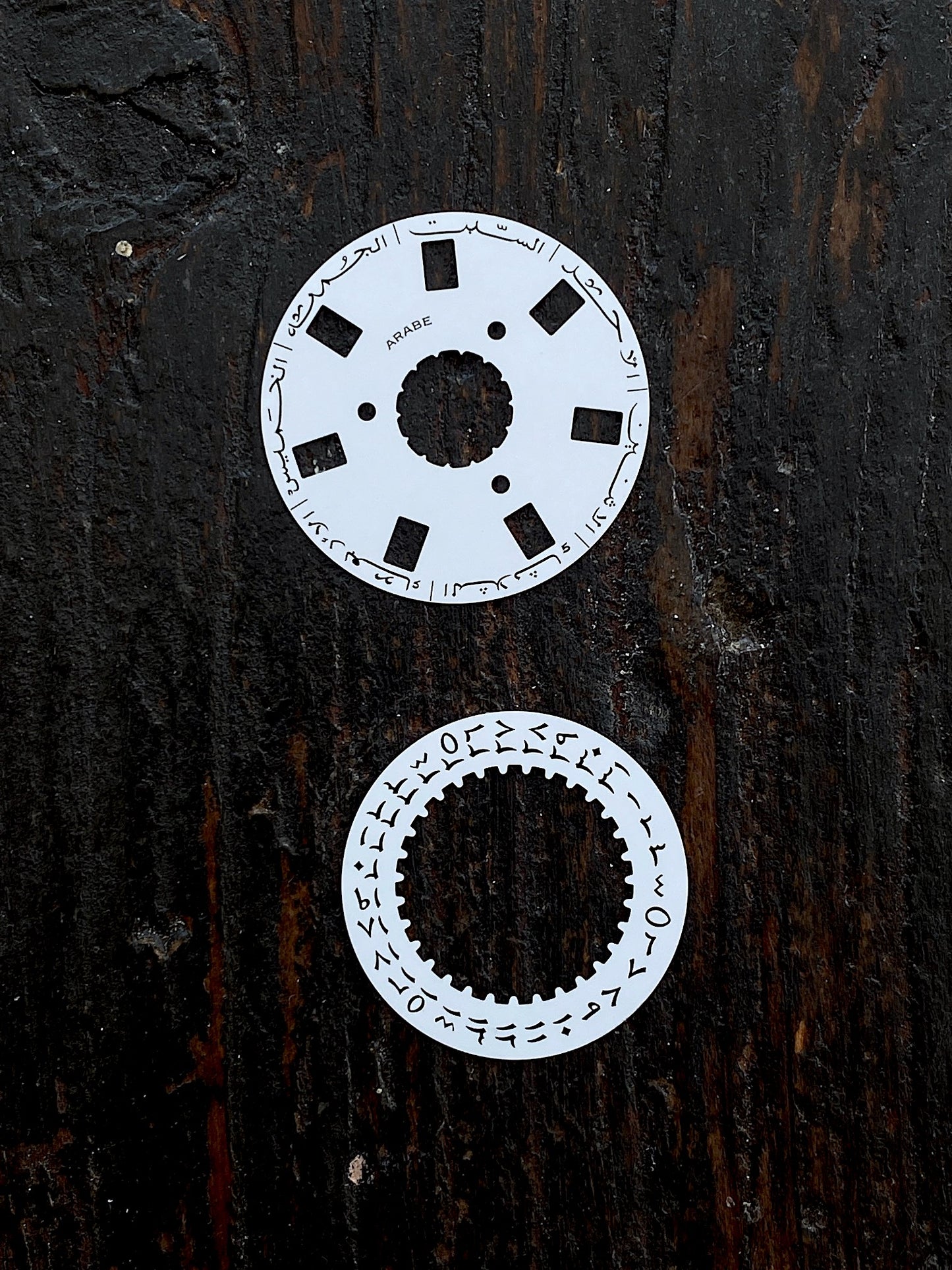 Rolex "arab / arabic" date & day disc white for Day-Date 36 mm with caliber 3155