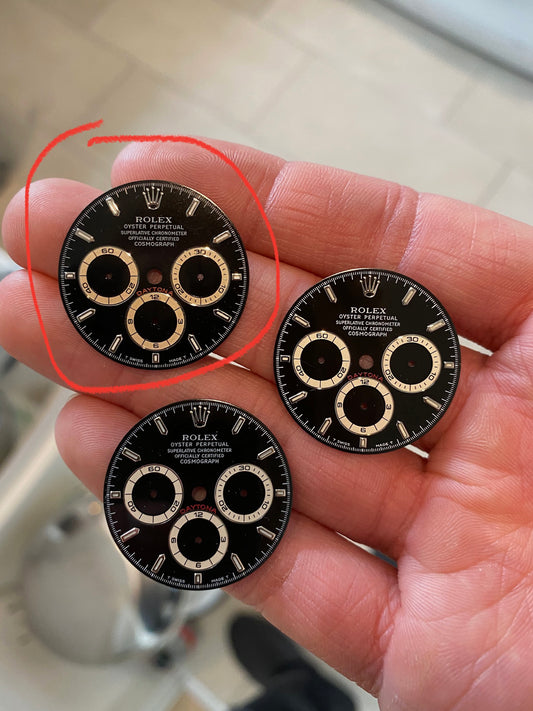 Rolex Patrizzi Zifferblatt für Zenith Cosmograph Daytona 16520 Tritium "regular 6"
