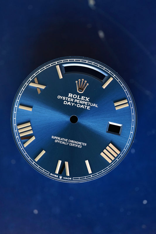 Rolex ‘blue roman’ dial for Day-Date 40 mm 228239 | 228206 | 228349 and others