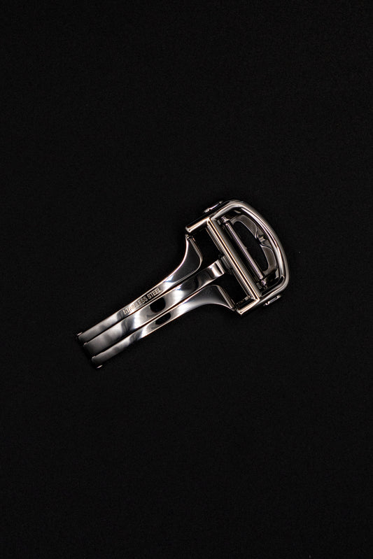 Cartier folding clasp NOS (Steel Deployment Clasp / Buckle) for Cartier Santos leather strap 12 mm