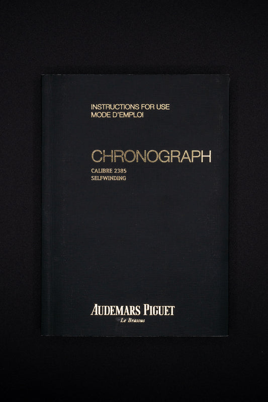 Audemars Piguet Chronograph Gebrauchsanweisung (Instruction Manual) für Caliber 2385 02/ 2016