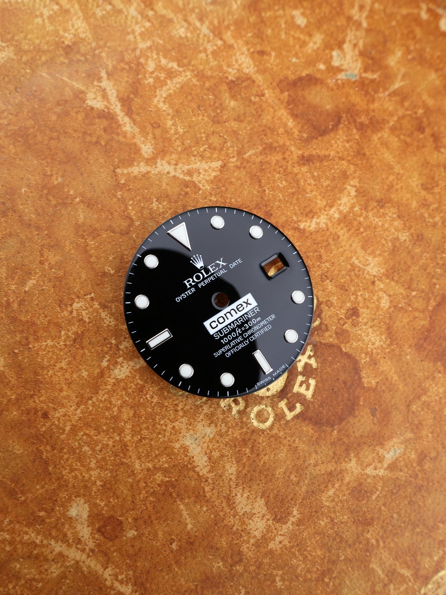 Rolex NOS Comex Zifferblatt schwarz für Submariner 16610 Luminova
