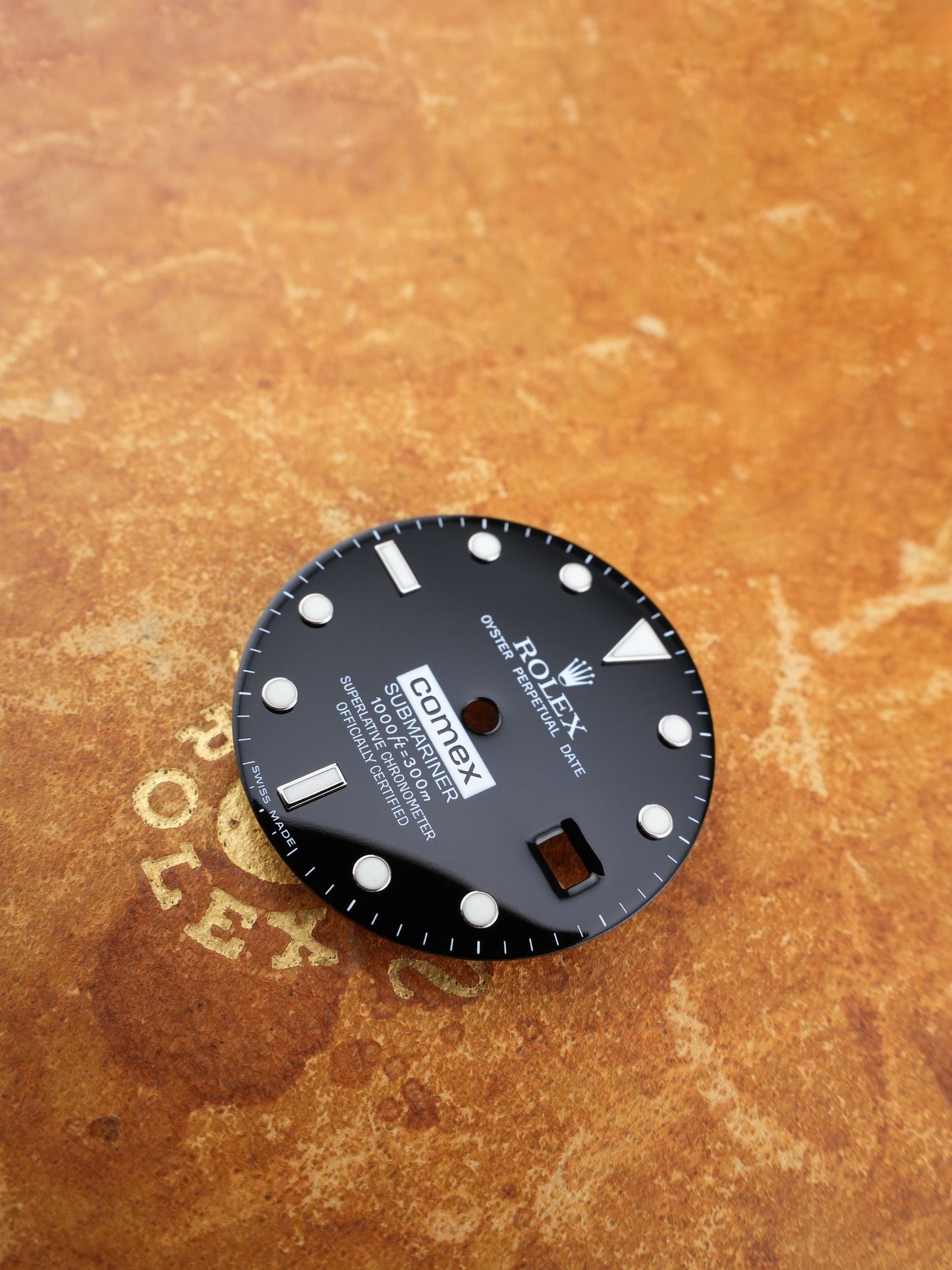 Rolex NOS Comex Zifferblatt schwarz für Submariner 16610 Luminova