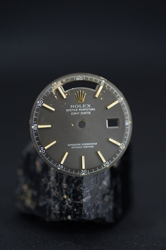 Rolex Zifferblatt ,,Grey Dial'' for Day-Date 36 mm 1803 Gelbgold Tritium Zinc Sulfide