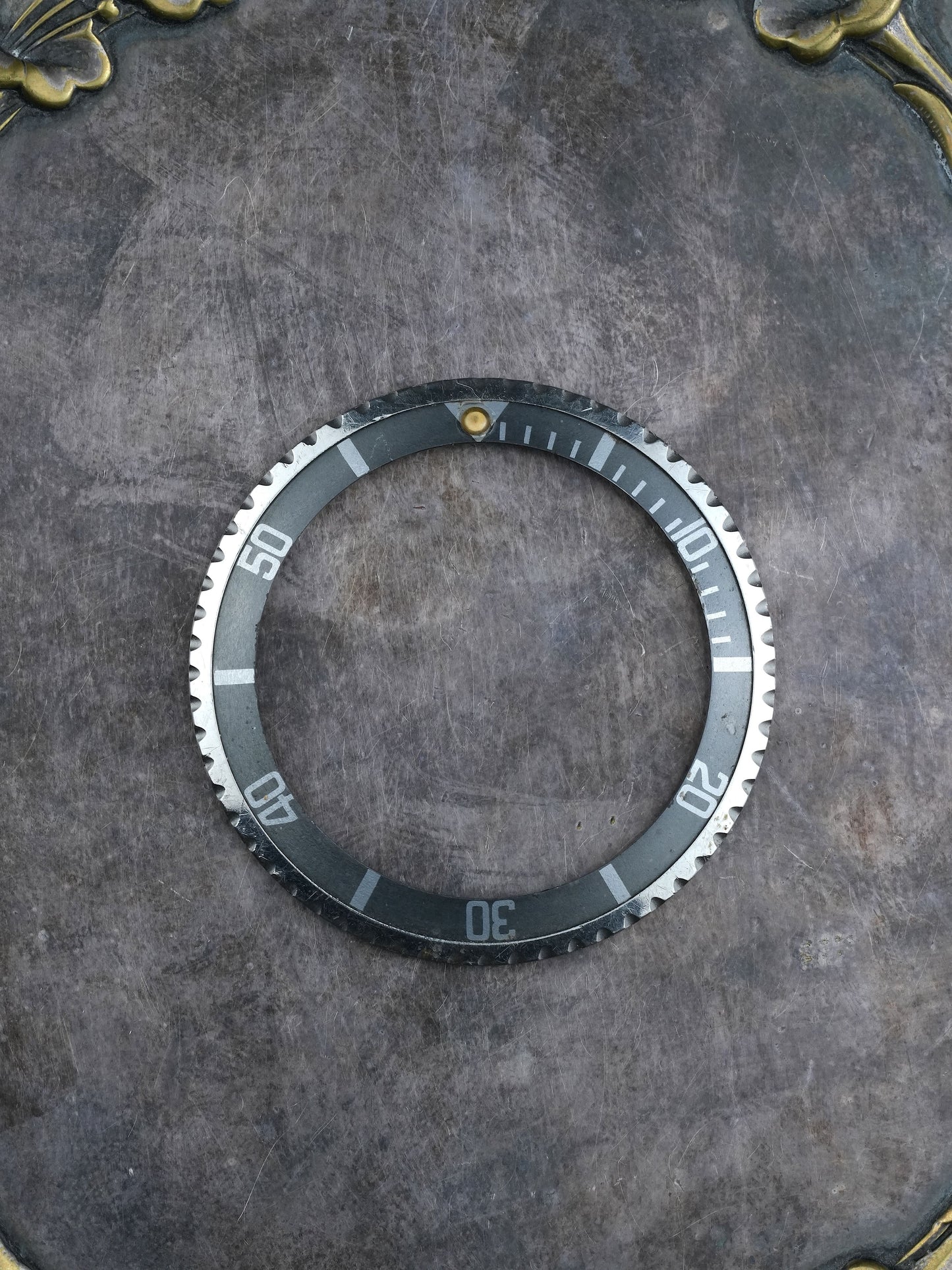 Rolex Bezel & MKIII Insert | Inlay faded Gun Metal Grey 1680 |  5512 | 5513 & Sea-Dweller 1665 Tritium