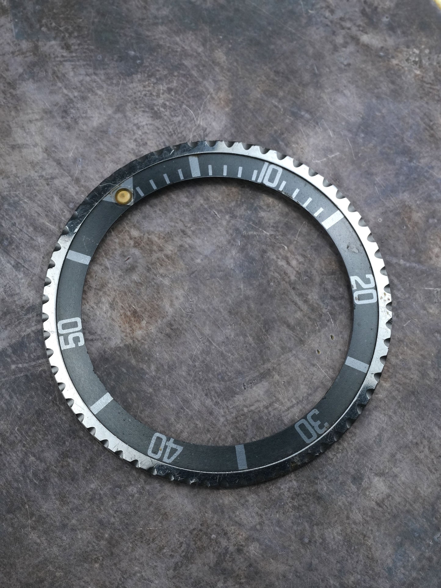 Rolex Bezel & MKIII Insert | Inlay faded Gun Metal Grey 1680 |  5512 | 5513 & Sea-Dweller 1665 Tritium
