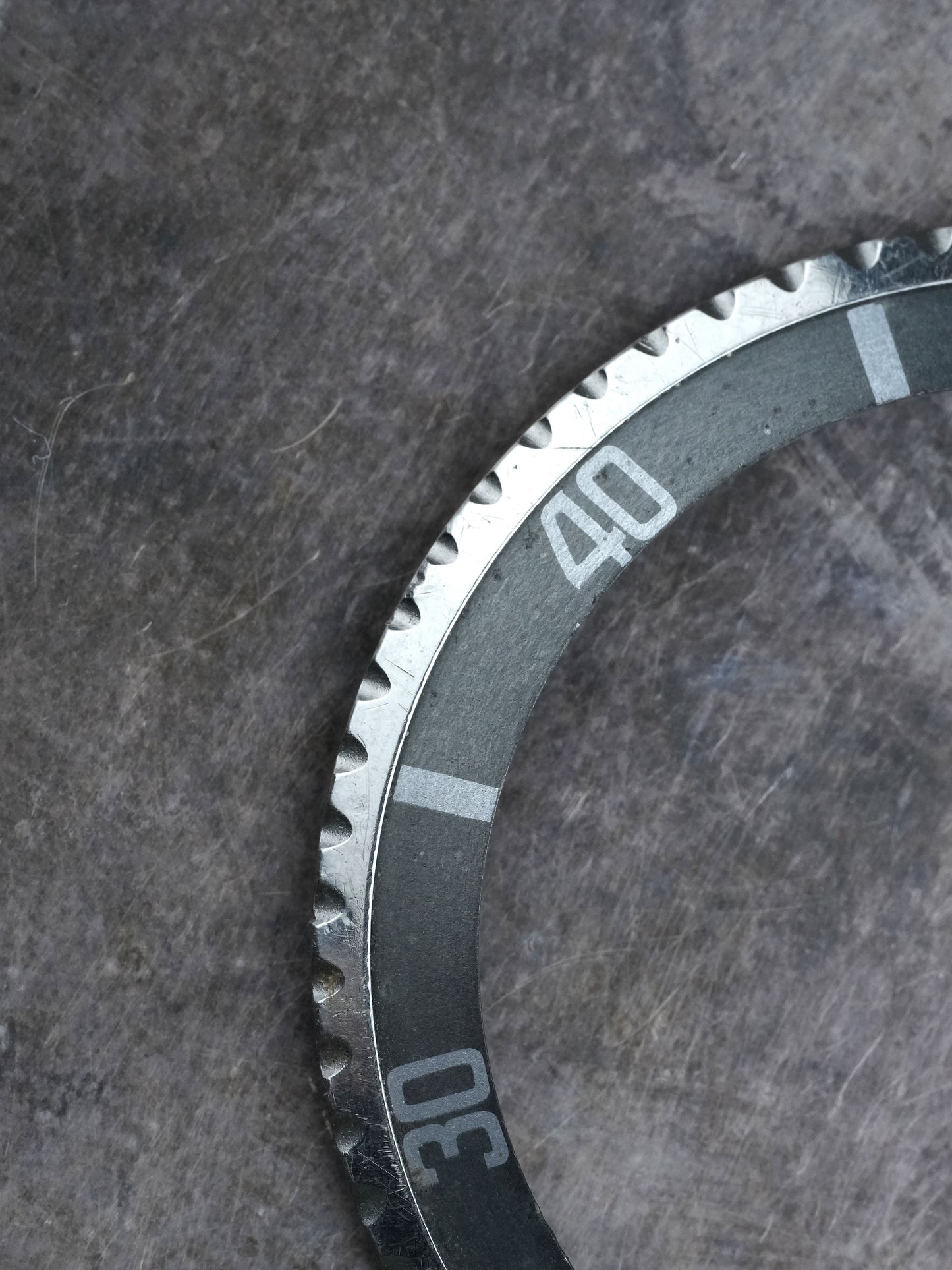 Rolex Bezel & MKIII Insert | Inlay faded Gun Metal Grey 1680 |  5512 | 5513 & Sea-Dweller 1665 Tritium