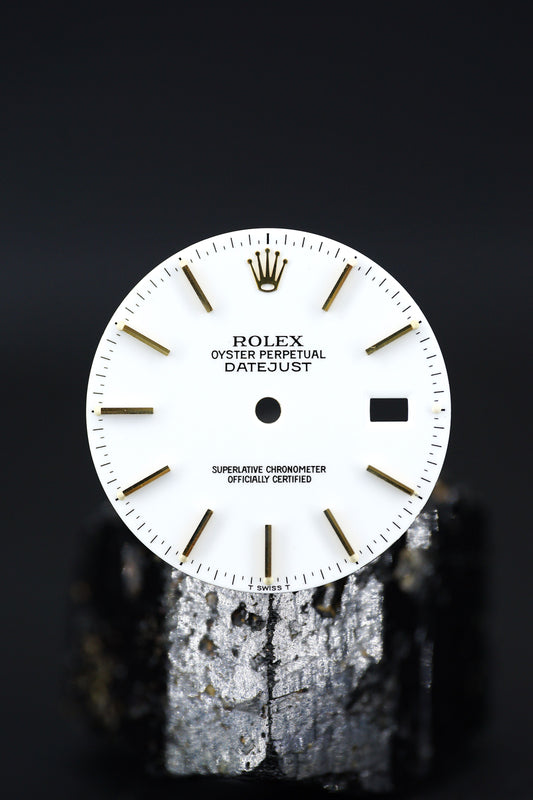 Rolex Zifferblatt weiß für OP Datejust 36 mm 16013 | 16018 | 16233 | 16238 Tritium (Relume)