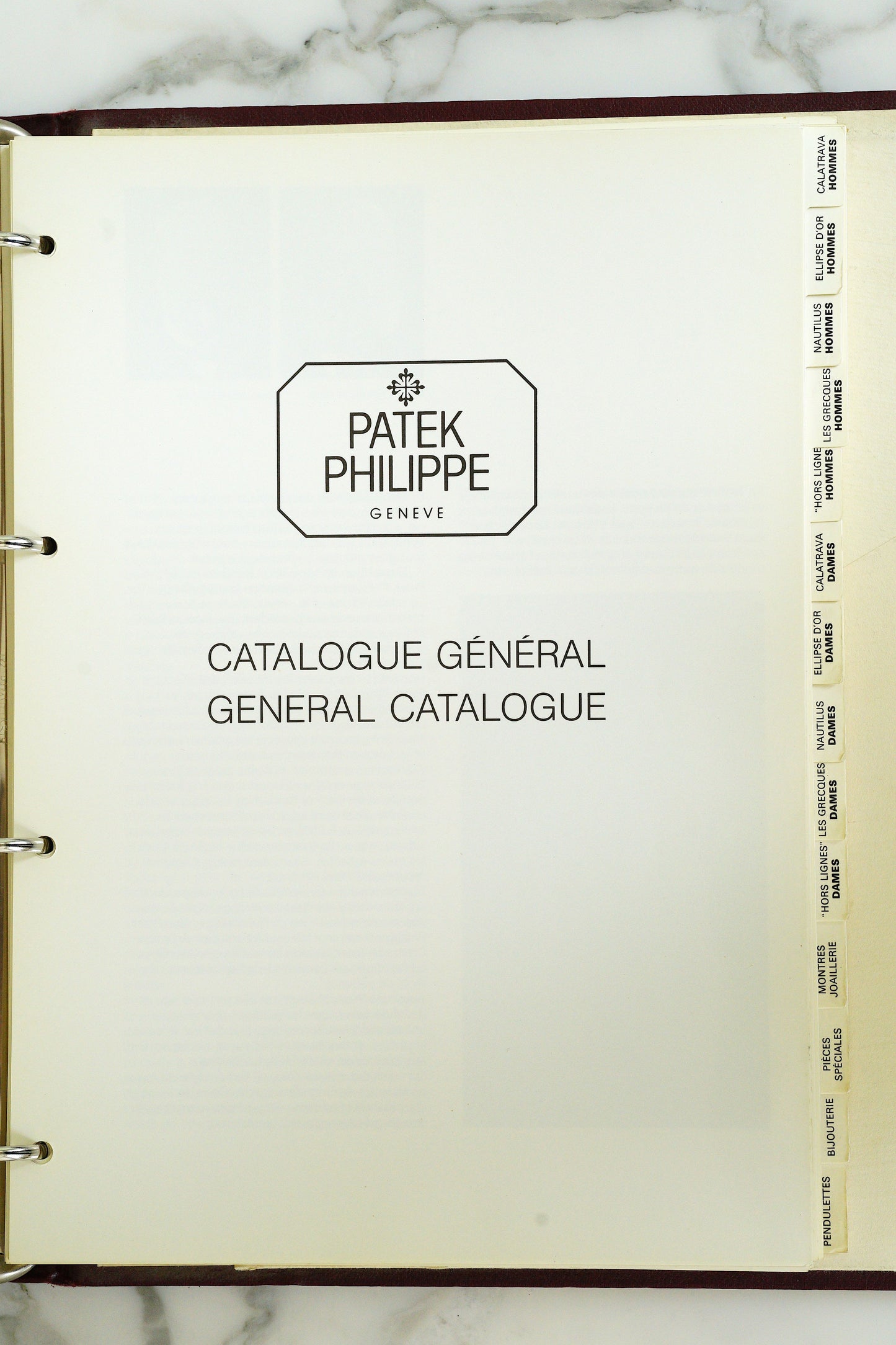 Patek Philippe concessionaire catalog "AD Product Catalgue" from 1990 with Nautilus 3800 | 3970 | 3940