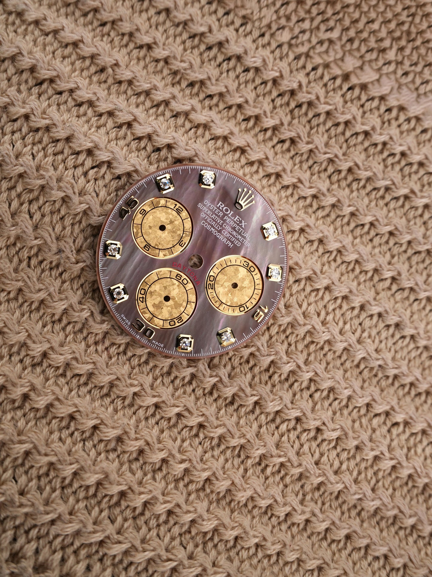 Rolex "Gold Crystal" MOP Diamanten Zifferblatt Tahitian für Cosmograph Daytona 116523 | 116528 | 116503 | 116508