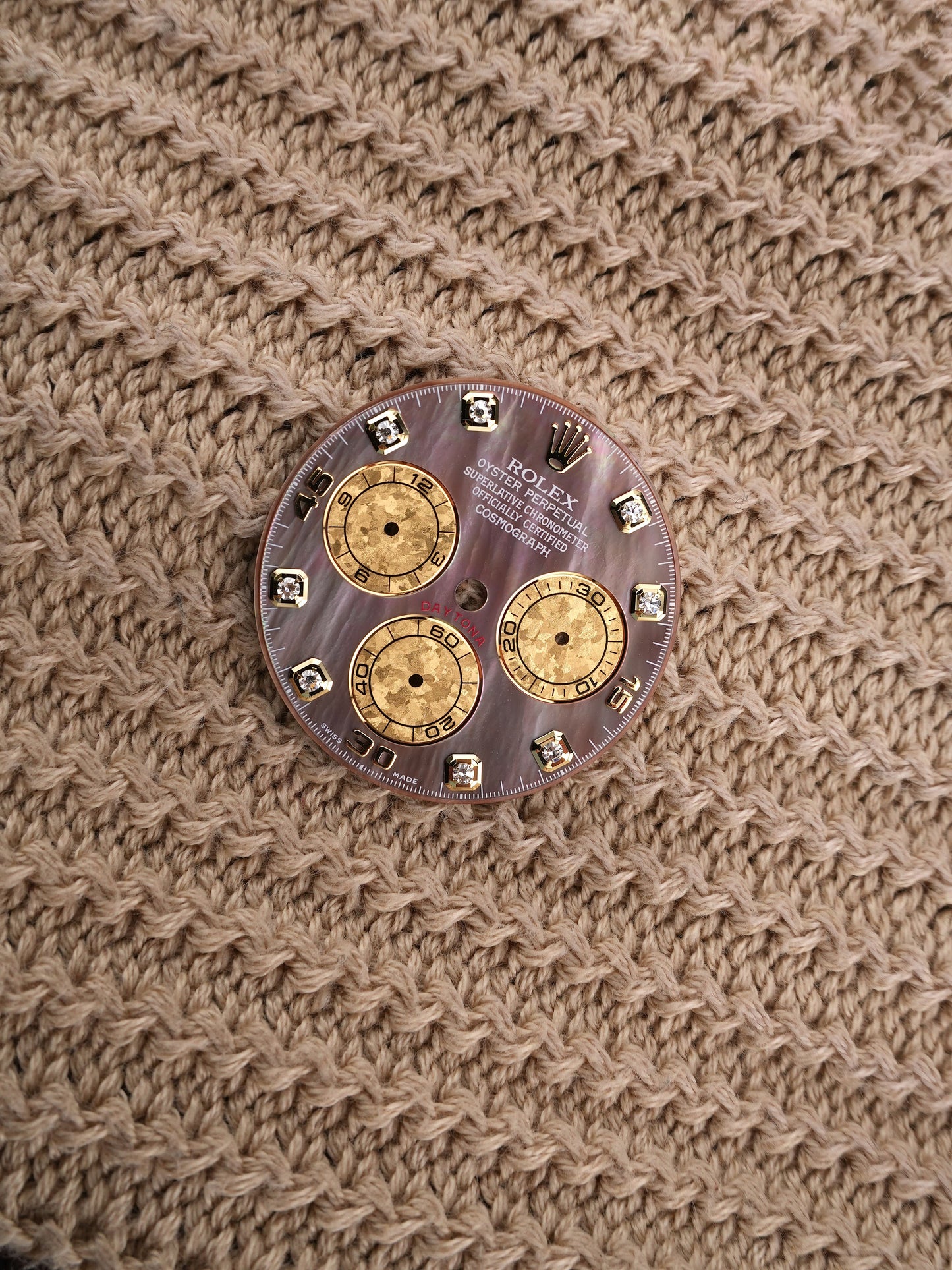 Rolex "Gold Crystal" MOP Diamanten Zifferblatt Tahitian für Cosmograph Daytona 116523 | 116528 | 116503 | 116508