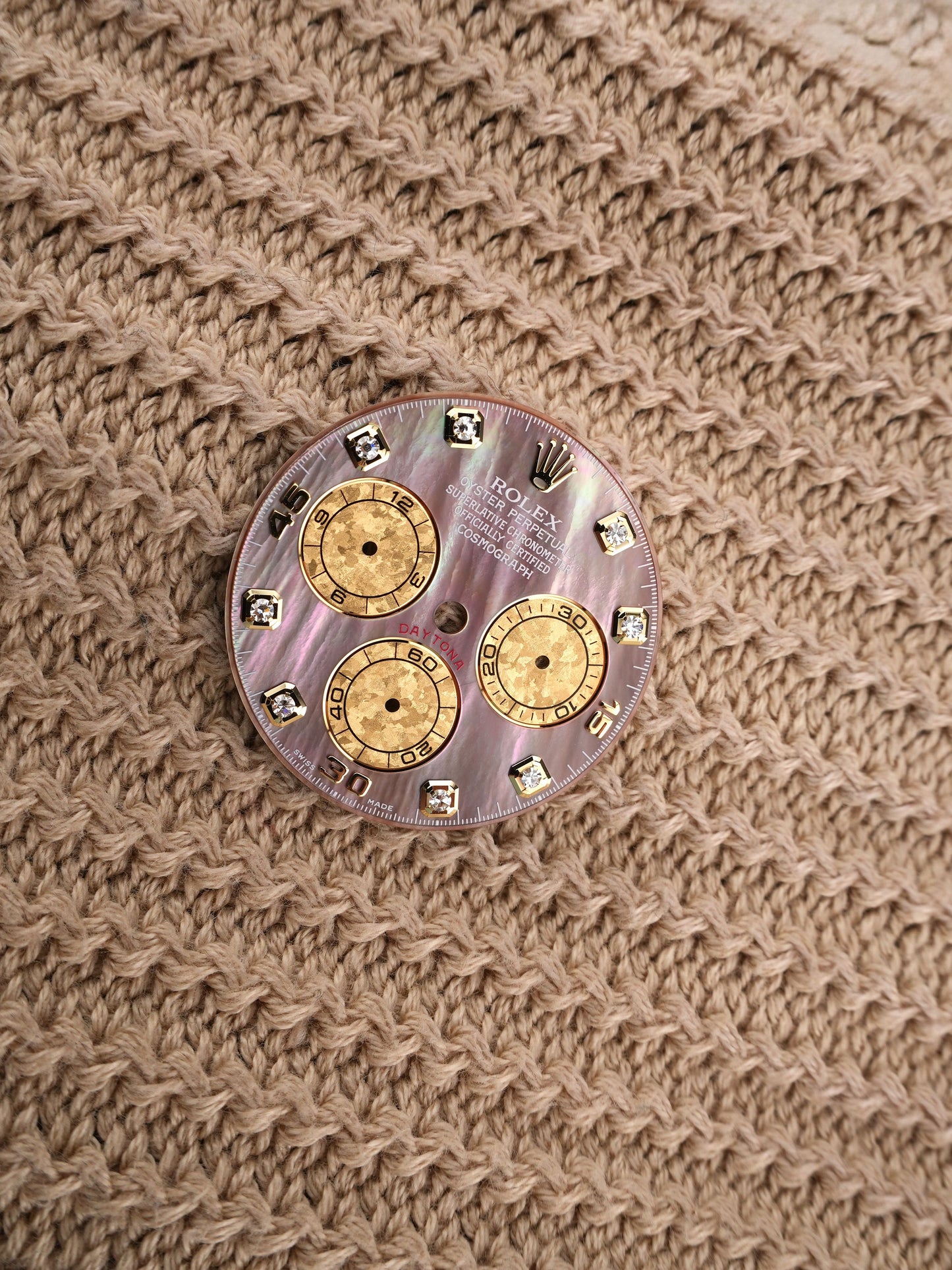 Rolex "Gold Crystal" MOP Diamanten Zifferblatt Tahitian für Cosmograph Daytona 116523 | 116528 | 116503 | 116508
