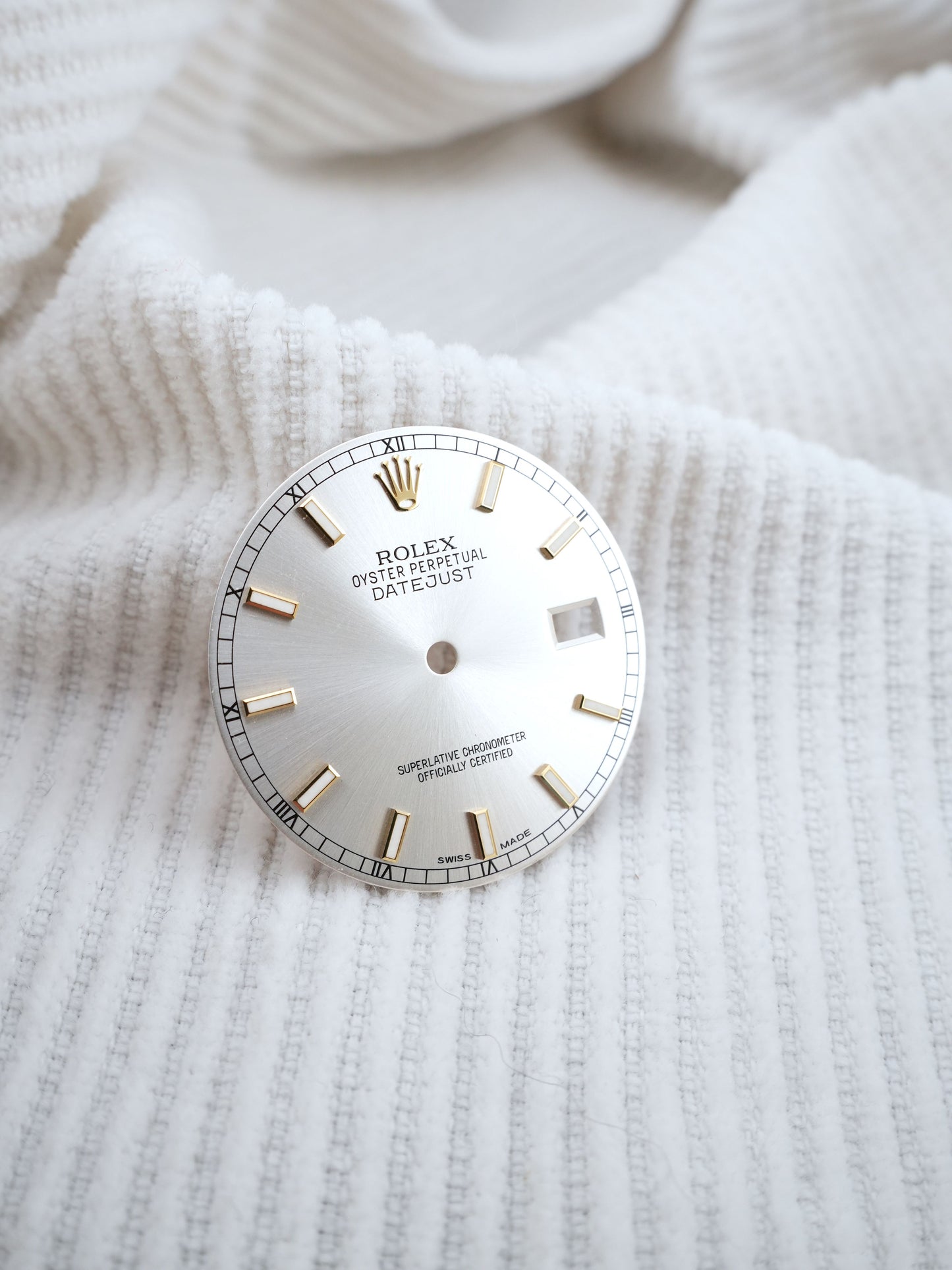 Rolex Zifferblatt silber für OP Datejust 36 mm 116233