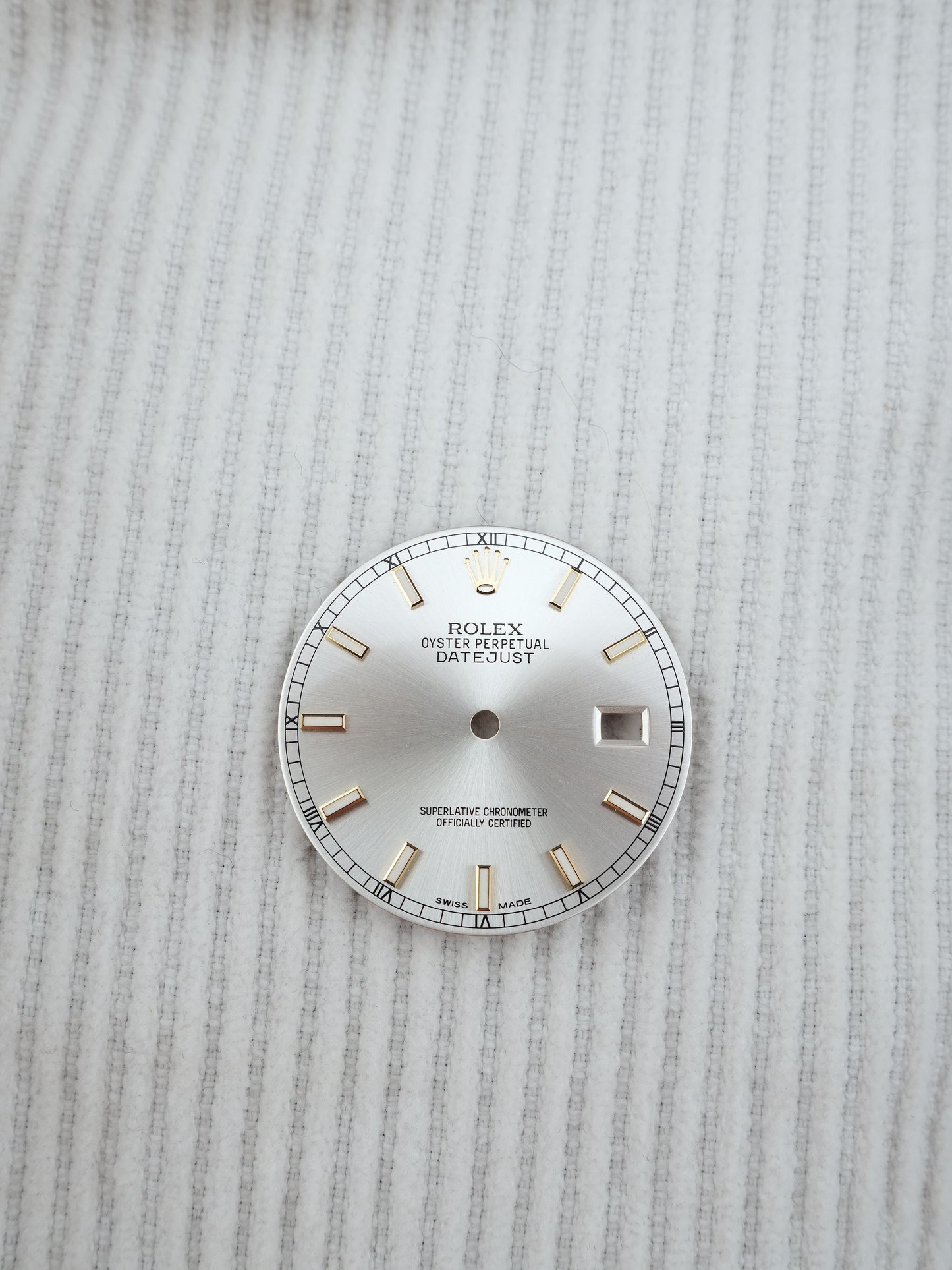 Rolex Zifferblatt silber für OP Datejust 36 mm 116233
