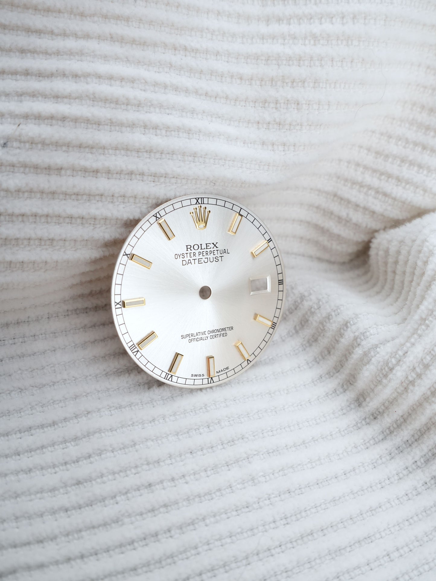 Rolex Zifferblatt silber für OP Datejust 36 mm 116233