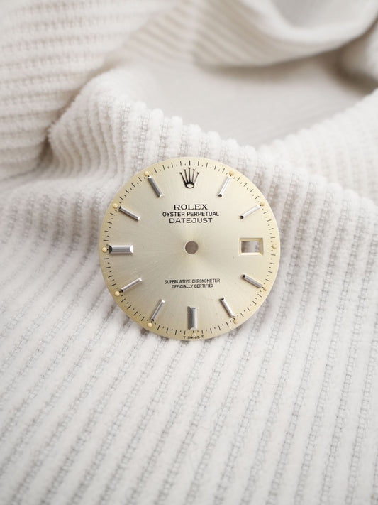 Rolex Zifferblatt silber faded Sunburst für OP Datejust 36 mm 16000 | 16200 | 16234 Tritium