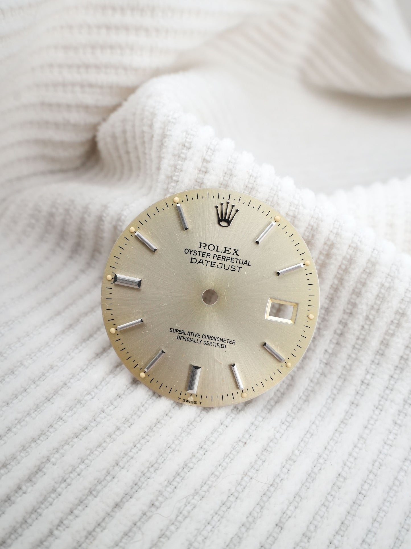 Rolex Zifferblatt silber faded Sunburst für OP Datejust 36 mm 16000 | 16200 | 16234 Tritium