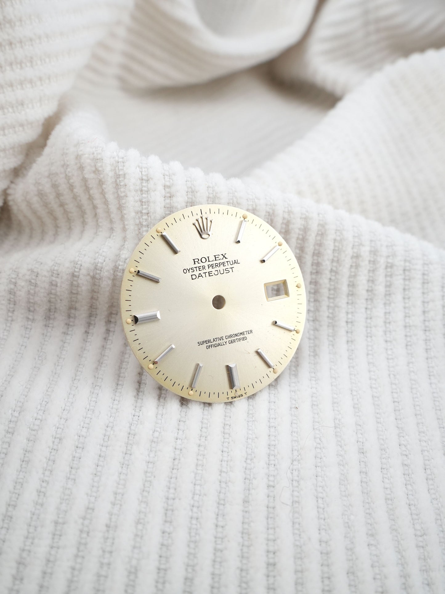 Rolex Zifferblatt silber faded Sunburst für OP Datejust 36 mm 16000 | 16200 | 16234 Tritium