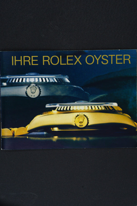 Rolex "Ihre Rolex Oyster Booklet  German 4 / 1989