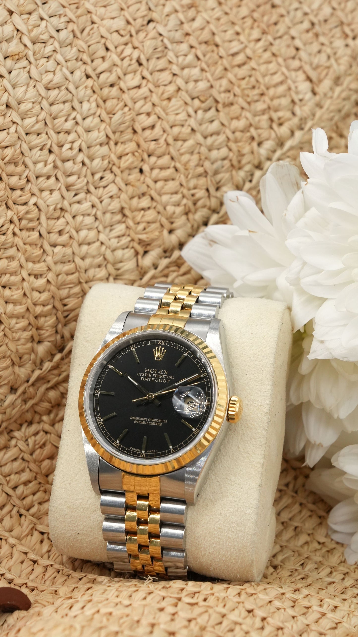 Rolex OP Datejust 36 mm 16233 Bi Color | Jubilee Steel/Gold 18 kt 62523 | Serial: E862XXX | 1990 | Tritium