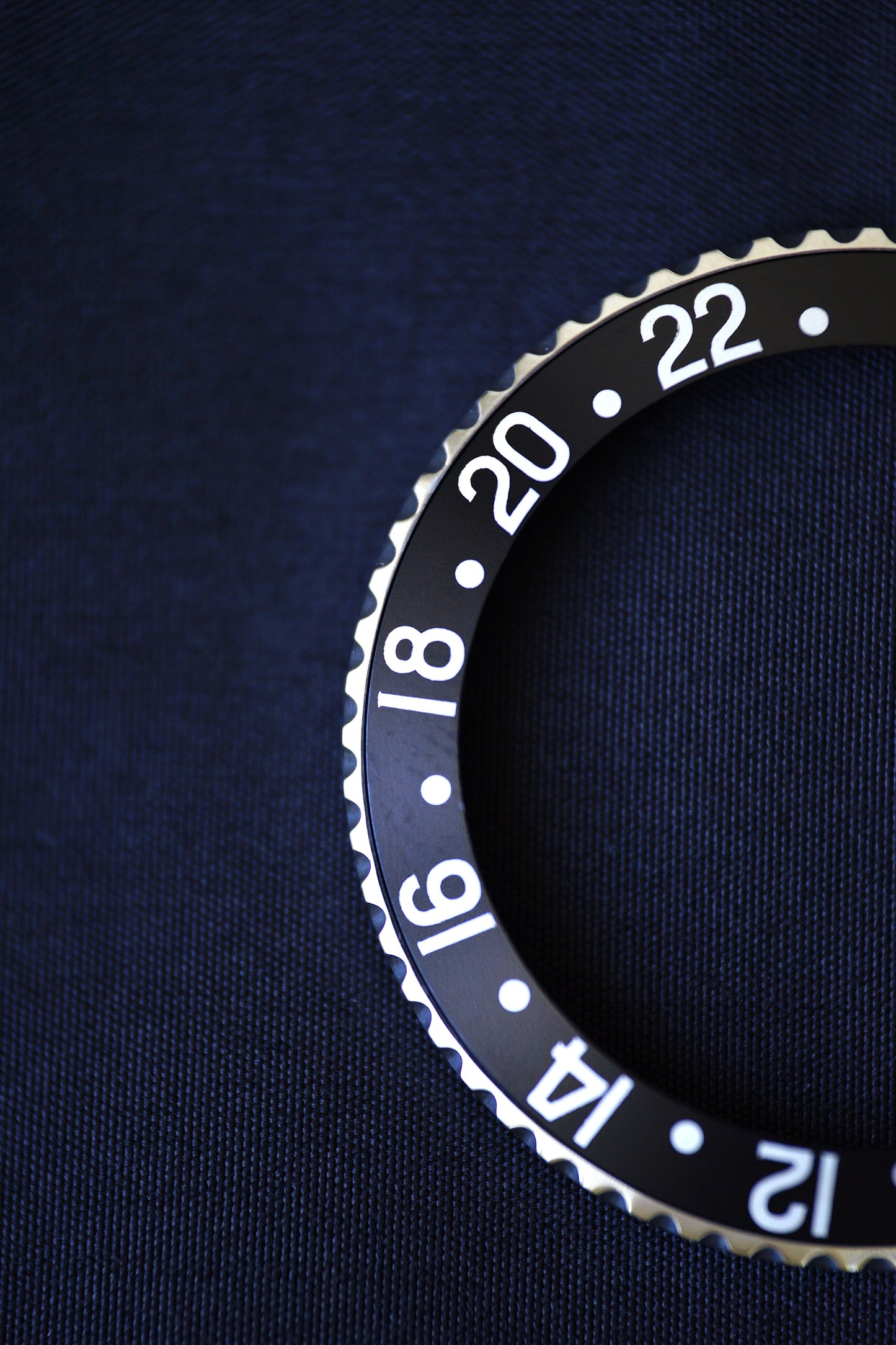 Rolex NOS "Fat Font" bezel | inlay | insert complete (complete bezel) for GMT 1675 | 16750