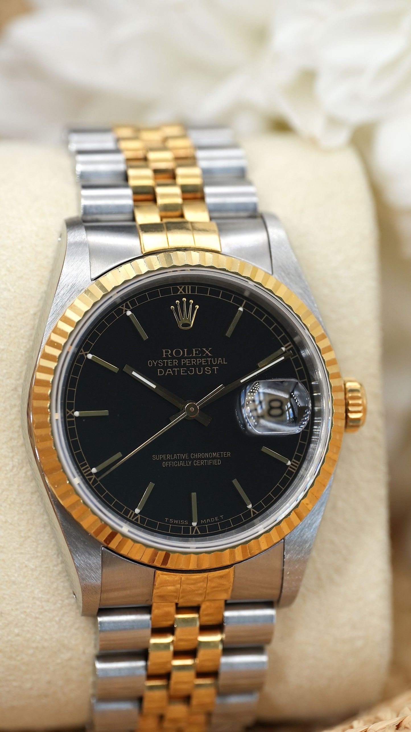 Rolex OP Datejust 36 mm 16233 Bi Color | Jubilee Steel/Gold 18 kt 62523 | Serial: E862XXX | 1990 | Tritium