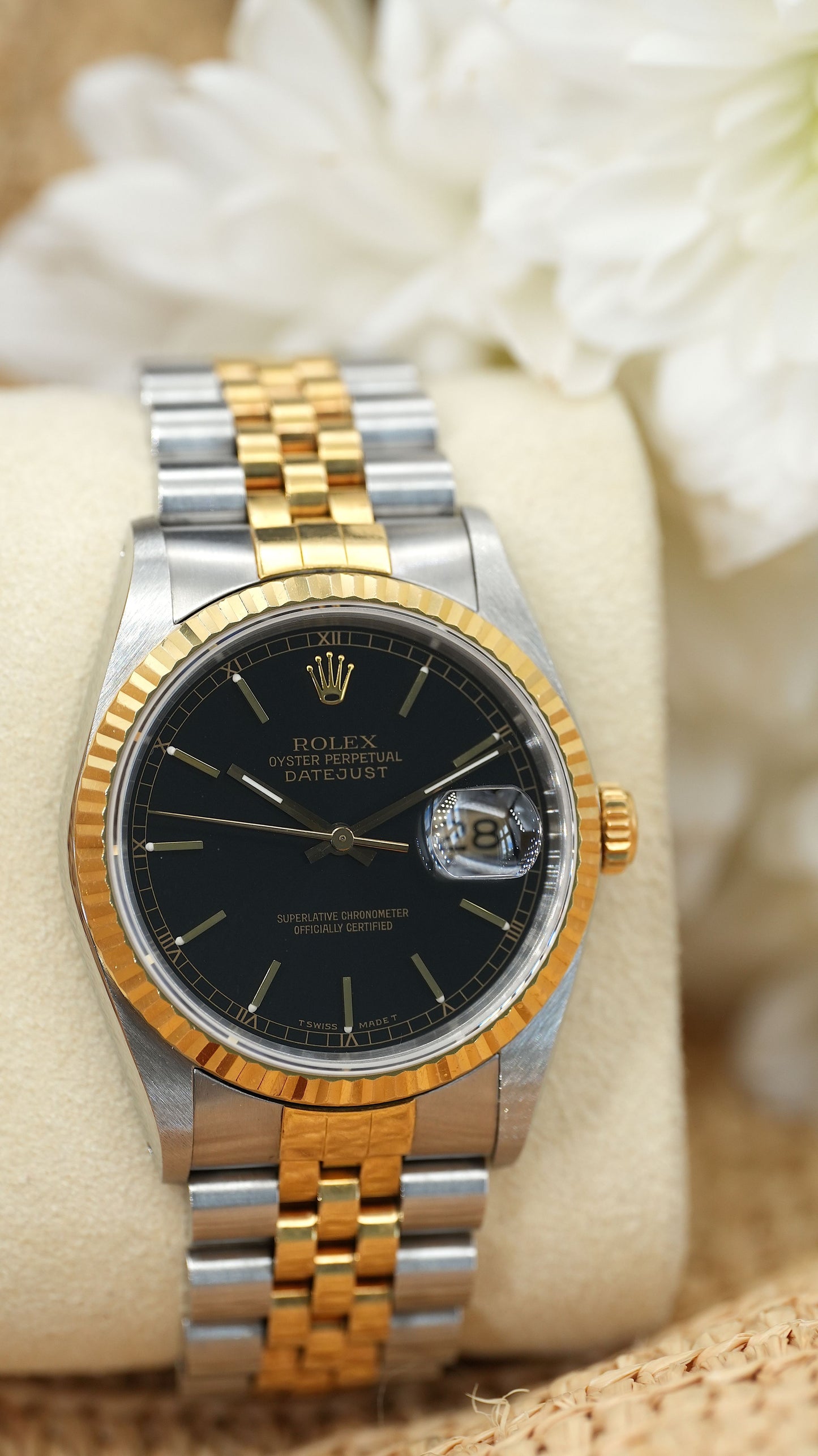 Rolex OP Datejust 36 mm 16233 Bi Color | Jubilee Steel/Gold 18 kt 62523 | Serial: E862XXX | 1990 | Tritium